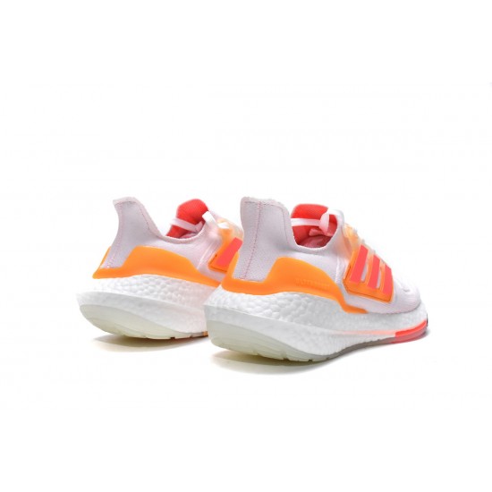 Adidas Ultra Boost 2022 White Pink Orange For Women Running Shoes GX5595