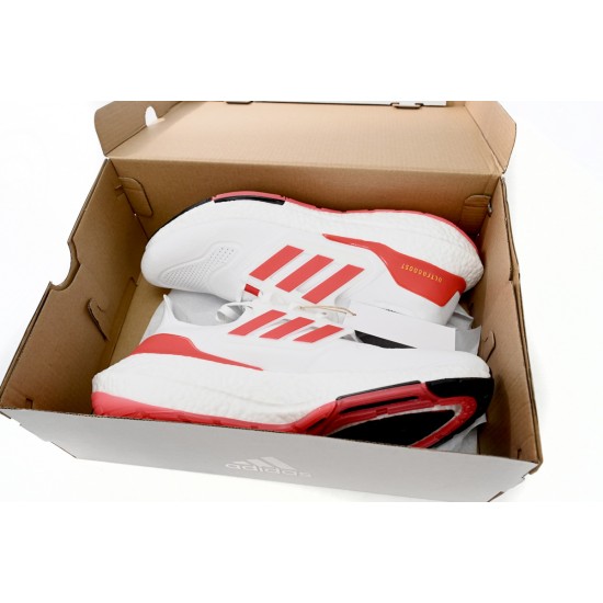 Adidas Ultra Boost 2022 White Red For Men Running Shoes HP2485