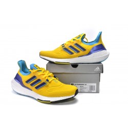 Adidas Ultra Boost 2022 Yellow Blue For Men Running Shoes GW1710  