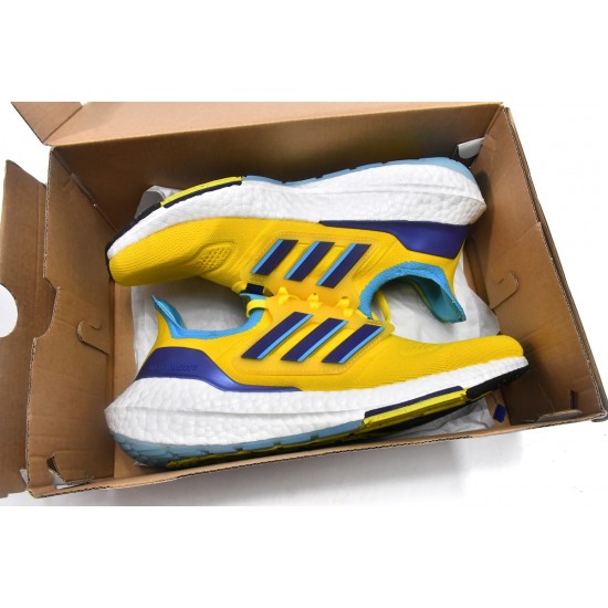 Adidas Ultra Boost 2022 Yellow Blue For Men Running Shoes GW1710