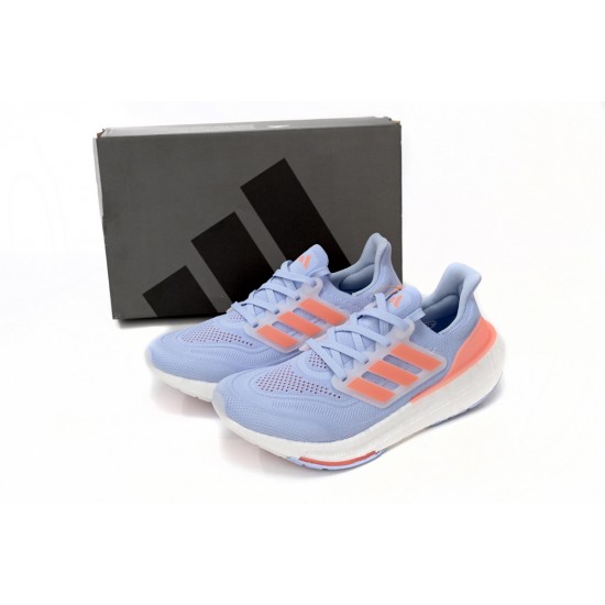 Adidas Ultra Boost 2023 Light Blue Orange For Women Running Shoes HQ6347