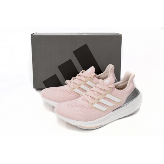 Adidas Ultra Boost 2023 Pink Grey White For Women Running Shoes HQ8600