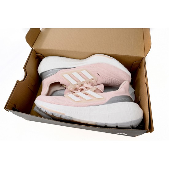 Adidas Ultra Boost 2023 Pink Grey White For Women Running Shoes HQ8600