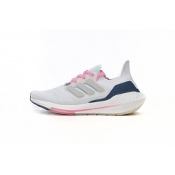 Adidas Ultra Boost 22 Grey Dark Green Pink For Women Running Shoes GX5929 