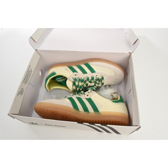 Wales Bonner x Adidas Originals Samba Beige Green For Women And Men Running Shoes GY4344