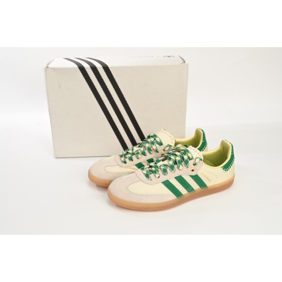 Wales Bonner x Adidas Originals Samba Beige Green For Women And Men Running Shoes GY4344