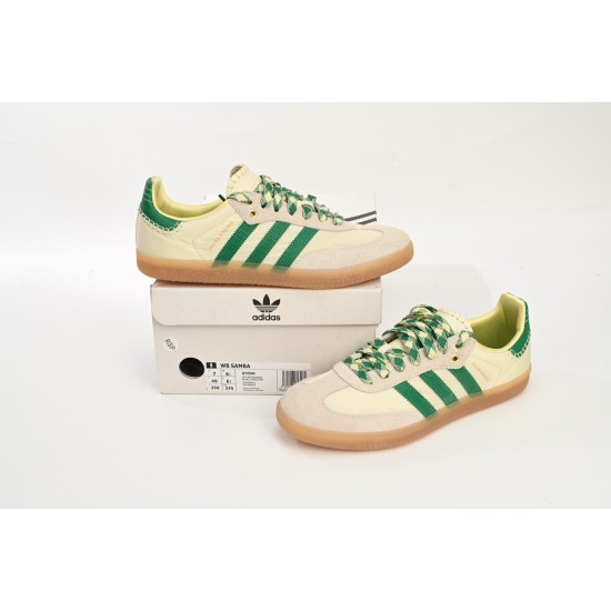 Wales Bonner x Adidas Originals Samba Beige Green For Women And Men Running Shoes GY4344