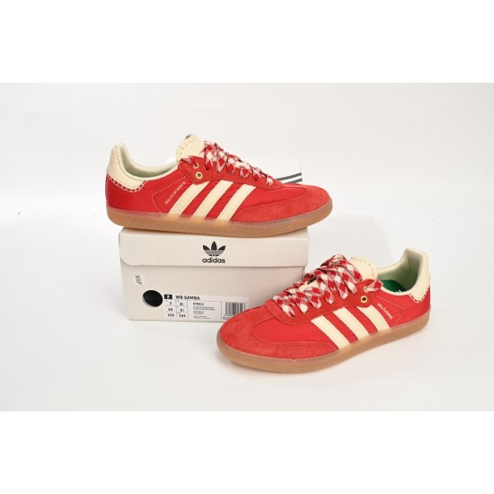 Wales Bonner x Adidas Originals Samba Beige Red For Women And Men Running Shoes GY6612