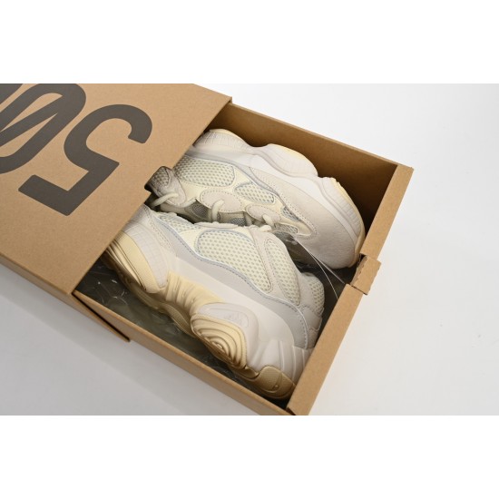 Yeezy 500 Bone White Beige For Women And Men Running Shoes FV3573