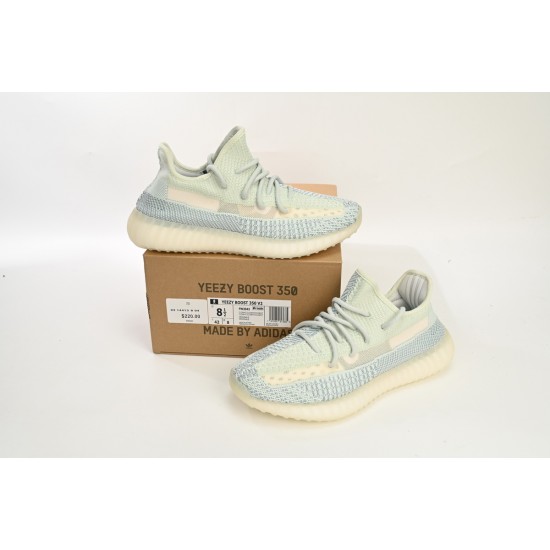 Yeezy Boost 350 V2 Cloud White Light Green For Women And Men Running Shoes FW3043