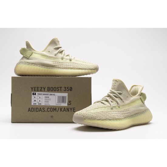 Yeezy Boost 350 V2 Flax Real Boost Light Green For Women And Men Running Shoes FX9028