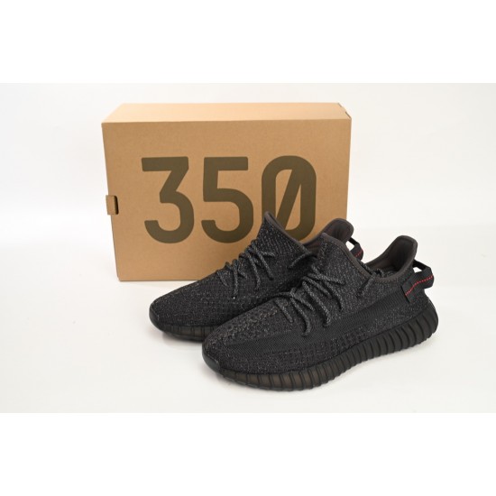 Yeezy Boost 350 V2 Static Black Reflective For Women And Men Running Shoes FU9007